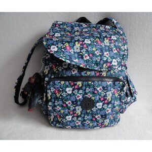 Kipling Navy Floral Print Backpack